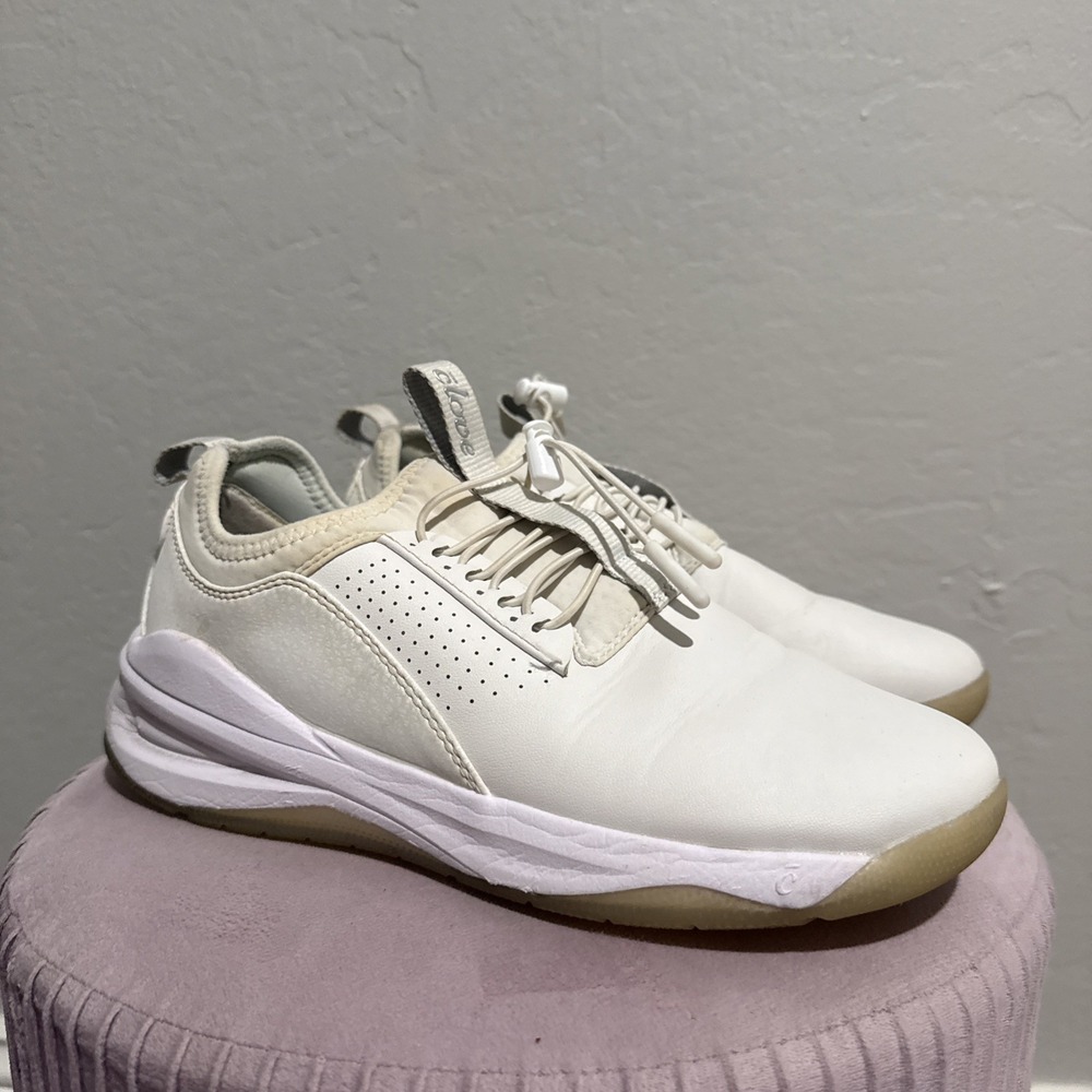 Clove Shoes Womens 7.5 White Lace Up Comfort Non Slip Nursing Sneakers 523675-79